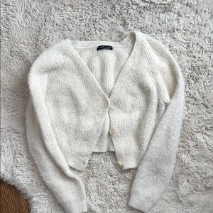 Cozy White Cardigan Sweater